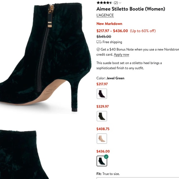 NWOB L'AGENCE Aimee Stiletto Bootie - Picture 10 of 11